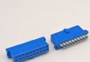 USB3.0 IDC 19P母头夹板式 蓝色