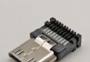 HDMI C TYPE公头焊线式（自动焊）带线夹镀镍
