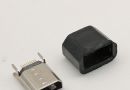 HDMI D母夹板式（1.6厚板）外壳镀镍带护套